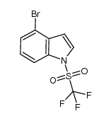 4-溴-1-(三氟甲基磺酰基)吲哚 结构式