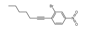 2-溴-1-(1-庚炔-1-基)-4-硝基苯 结构式
