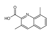 3,8-二甲基喹啉-2-羧酸 结构式
