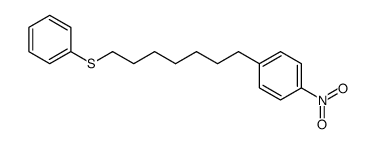 1-硝基-4-[7-(苯硫基)庚基]苯 结构式