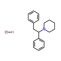 1-(1,2-二苯乙基)哌啶盐酸盐 结构式