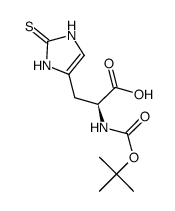 1H-Imidazole-4-propanoic acid, α-[[(1,1-dimethylethoxy)carbonyl]amino]-2,3-dihydro-2-thioxo-, (S)- (9CI) 结构式