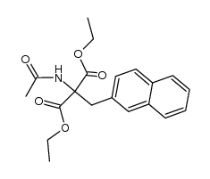 2-萘甲基-2-乙酰氨基丙二酸二乙酯 结构式