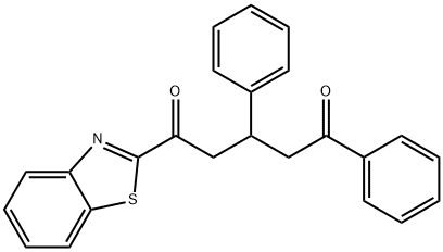 1-(1,3-苯并噻唑-2-基)-3,5-二苯基戊烷-1,5-二酮 结构式