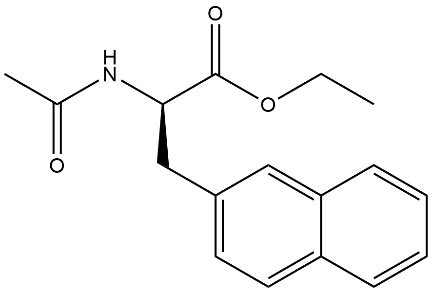 2-萘丙酸, α-(乙酰氨基)-, 乙酯, (αR)- 结构式