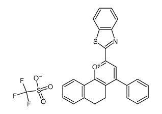 2-(2-苯并噻唑基)-5,6-二氢-4-苯基萘并[1,2-b]吡喃鎓三氟甲磺酸盐 结构式