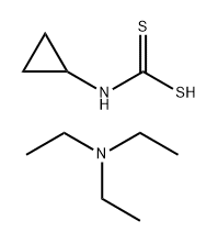 N-环丙基二硫代氨基甲酸 二乙胺盐(1:1) 结构式