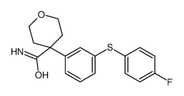 4-[3-(4-氟苯基)硫基苯基]四氢-2H-吡喃-4-甲酰胺 结构式