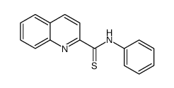 2-Quinolinecarbothioamide, N-phenyl- 结构式