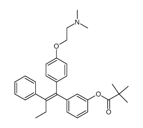 Propanoic acid, 2,2-dimethyl-, 3-[1-[4-[2-(dimethylamino)ethoxy]phenyl]-2-phenyl-1-buten-1-yl]phenyl ester 结构式