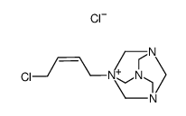 1-(cis-4-Chloro-2-butenyl)-1-azonia-3,5,7-triazatricyclo[3.3.1.13,7]decane chloride 结构式