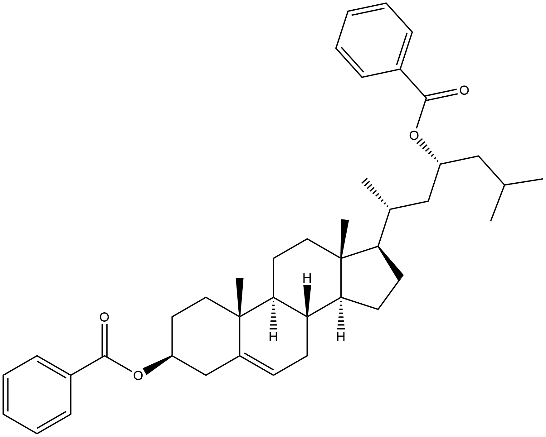 胆甾-5-烯-3,23-二醇 二苯甲酸酯, (3β,23R)- 结构式