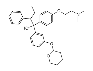 Benzeneethanol, α-[4-[2-(dimethylamino)ethoxy]phenyl]-β-ethyl-α-[3-[(tetrahydro-2H-pyran-2-yl)oxy]phenyl]- 结构式