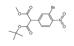 2-(3-溴-4-硝基苯基)丙二酸 1-叔丁基 3-甲酯 结构式