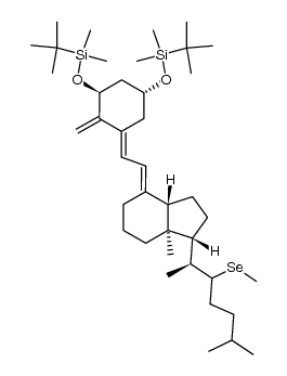 Silane, [[(1α,3β,5E,7E,22R)-22-(methylseleno)-9,10-secocholesta-5,7,10(19)-triene-1,3-diyl]bis(oxy)]bis[(1,1-dimethylethyl)dimethyl- (9CI) 结构式