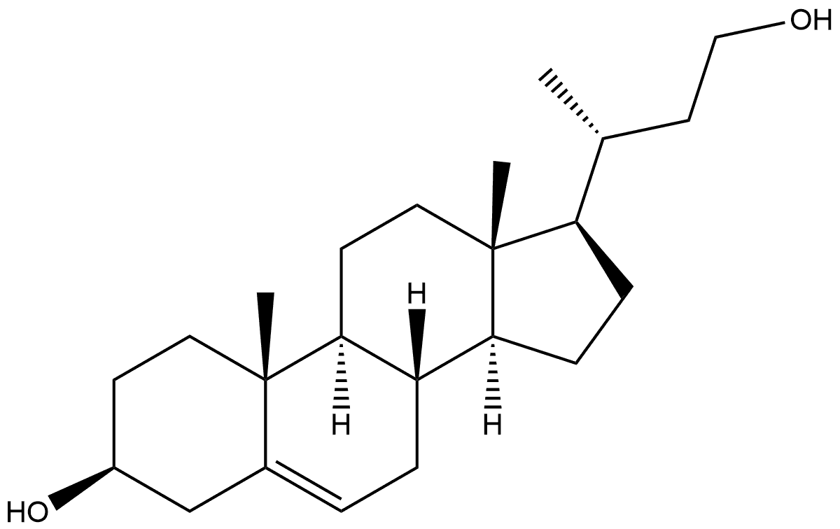 (3β)-24-去甲胆甾-5-烯-3,23-二醇 结构式