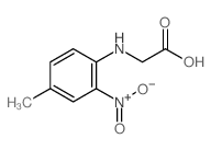 N-(4-甲基-2-硝基苯基)甘氨酸 结构式