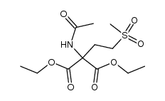 Propanedioic acid, 2-(acetylamino)-2-[2-(methylsulfonyl)ethyl]-, 1,3-diethyl ester 结构式