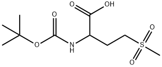2-{[(叔丁氧基)羰基]氨基}-4-甲磺酰基丁酸 结构式