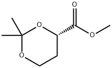 (4S)-2,2-二甲基-1,3-二氧六环-4-羧酸甲酯 结构式