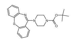 4-(二苯并[b,f][1,4]噻氮杂卓-11-基)哌嗪-1-羧酸叔丁酯 结构式