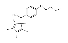 Benzenemethanol, 4-butoxy-α-(1,2,3,4,5-pentamethyl-2,4-cyclopentadien-1-yl)- 结构式