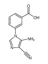 3-(5-氨基-4-氰基-1H-咪唑-1-基)苯甲酸 结构式