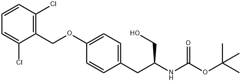 BOC-(S)-2-氨基-3-[4-(2,6-二氯苯基甲氧基)苯基]-1-丙醇 结构式