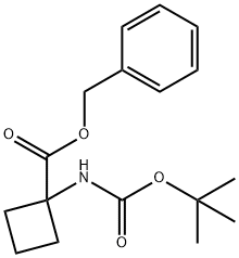 苄基-1-(叔丁氧羰基)环丁烷羧酸乙酯 结构式