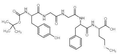 Boc-甲硫氨酸脑啡肽 结构式