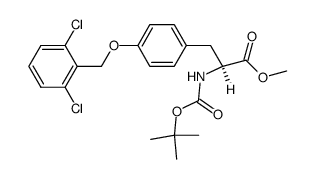 N-叔丁氧羰基-O-(2,6-二氯苄基)-L-酪氨酸甲酯 结构式