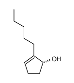 2-Cyclopenten-1-ol, 2-pentyl-, (1R)- 结构式