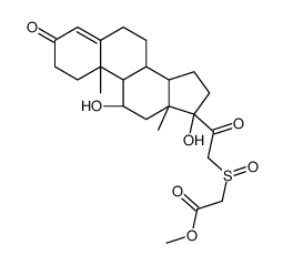 Acetic acid, [[(11β)-11,17-dihydroxy-3,20-dioxopregn-4-en-21-yl]sulfinyl]-, methyl ester (9CI) 结构式