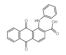 1-苯胺基-9,10-二氧代-9,10-二氢蒽-2-羧酸 结构式