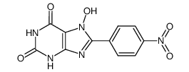 7-羟基-8-(4-硝基苯基)-3,7-二氢-1H-嘌呤-2,6-二酮 结构式