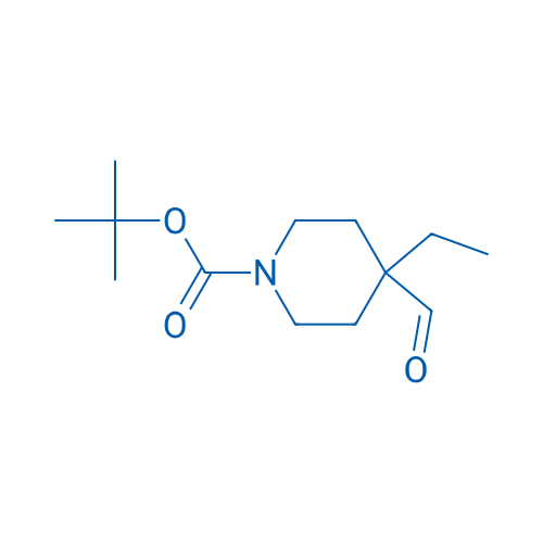 1-Boc-4-乙基-4-甲酰基-哌啶 结构式