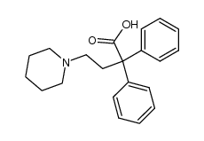 α,α-二苯基-1-哌啶丁酸 结构式