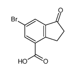 6-溴-1-氧代-2,3-二氢-1H-茚-4-羧酸 结构式