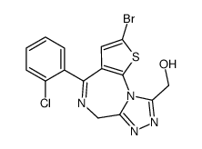 2-Bromo-4-(2-chlorophenyl)-6H-thieno[3,2-f][1,2,4]triazolo[4,3-a][1,4]diazepine-9-methanol 结构式