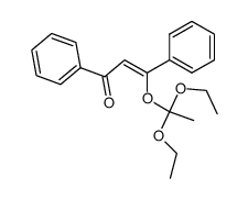 2-Propen-1-one, 3-(1,1-diethoxyethoxy)-1,3-diphenyl- 结构式
