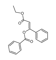 2-(Z)-3-苯甲酰氧基-3-苯基丙烯酸乙酯 结构式