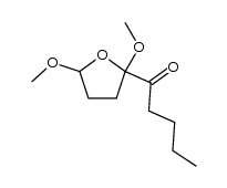 1-(2,5-二甲氧基四氢呋喃-2-基)-1-戊酮 结构式