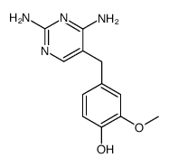 4-[(2,4-二氨基-5-嘧啶基)甲基]-2-甲氧基苯酚 结构式