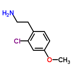 2-(2-氯-4-甲氧基苯基)乙胺 结构式