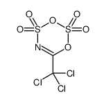 6-(三氯甲基)-1,3,2,4,5-二氧杂二硫杂氮杂环己四氢-2,2,4,4-四氧化物 结构式