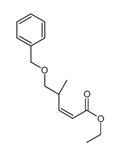 2-Pentenoic acid, 4-methyl-5-(phenylmethoxy)-, ethyl ester, (S)- 结构式