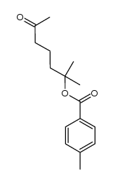 4-甲基苯甲酸-1,1-二甲基-5-氧代己酯 结构式