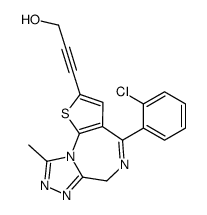 3-[4-(2-氯苯基)-9-甲基-6H-噻吩并[3,2-F][1,2,4]噻唑并[4,3-A][1,4]二氮杂革-2-基]-2-丙炔-1-醇 结构式