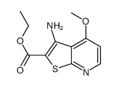 3-氨基-4-甲氧基噻吩并[2,3-b]吡啶-2-羧酸乙酯 结构式