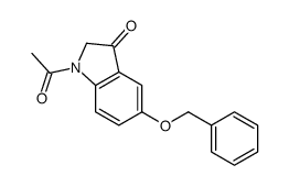 1-乙酰基-5-苄氧基-1,2-二氢-3H-吲哚-3-酮 结构式